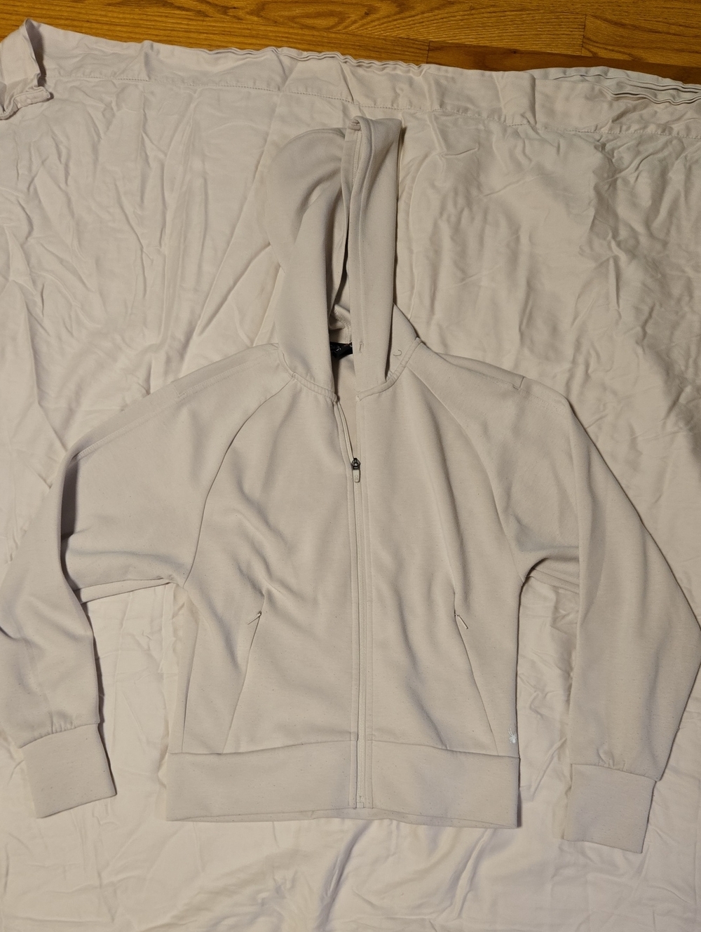 Women's Full-Zip Hoodie Jacket - White/Palest Grey